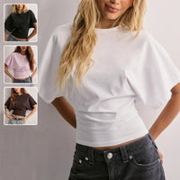 Spacewallart summer batwing sleeve T-shirt in lightweight fabric, featuring a relaxed fit and casual style.