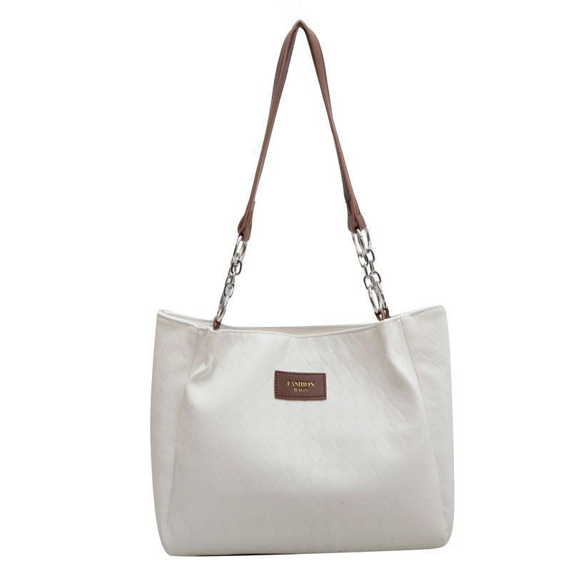Rhombus pattern totes chain shoulder bag by Spacewallart, stylish accessory with geometric design and chain strap.