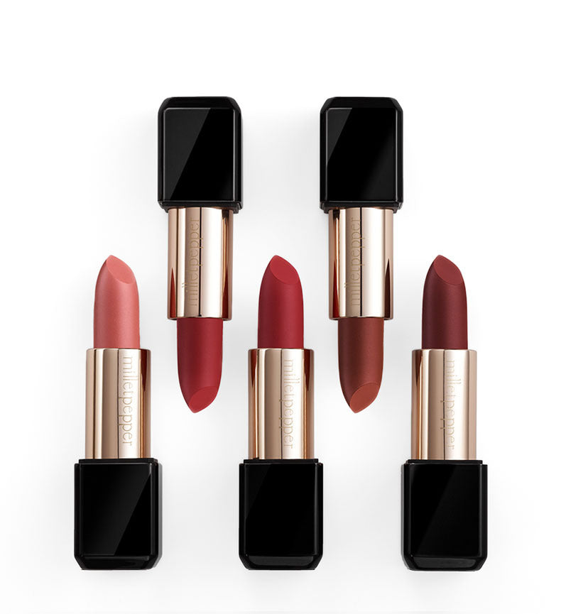 Spacewallart matte lipstick in a sleek tube, showcasing a rich, vibrant lip color perfect for beauty and makeup looks.