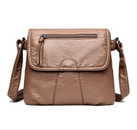 Spacewallart crossbody shoulder bag made of soft PU leather, compact accessories with adjustable strap and sleek design.