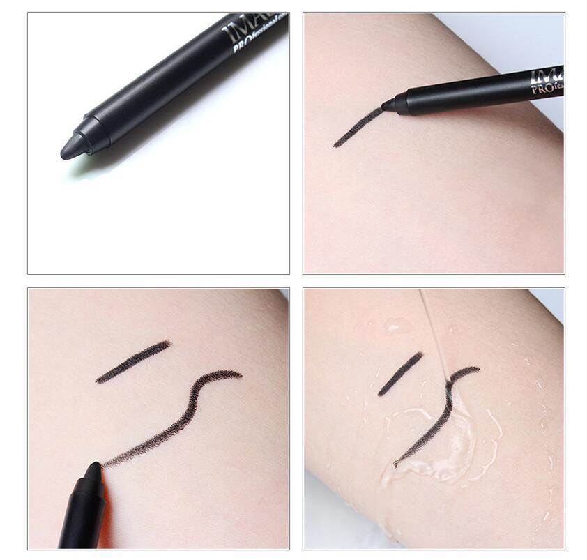 Black waterproof eyeliner pen from Spacewallart, featuring a sleek pencil design for precise eye makeup application.