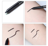 Black waterproof eyeliner pen from Spacewallart, featuring a sleek pencil design for precise eye makeup application.