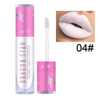 Matte velvet purple lipstick from Spacewallart, showcasing a smooth, rich purple lip shade on a model's lips.