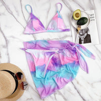Spacewallart triangle micro bikini set swimwear showing minimal coverage, adjustable ties, and vibrant colors for beachwear or poolside fashion.