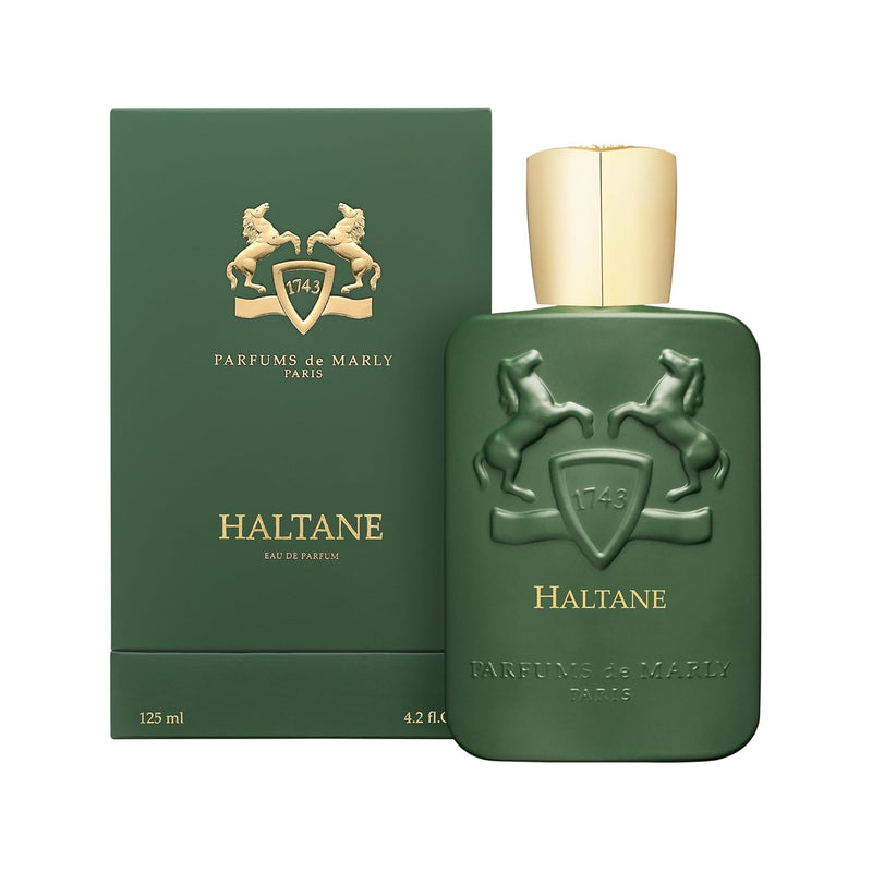 Parfums de Marly Haltane luxury oud and leather parfum in a 125ml bottle, showcasing elegant packaging and rich fragrance.