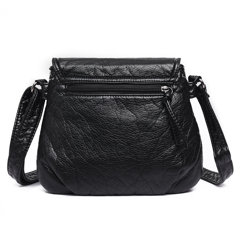 Spacewallart Crossbody Soft PU Leather Shoulder Bag with adjustable strap and compact design for stylish accessories.