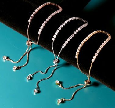 Rinhoo Charm Solid Crystal Rhinestone Bangle bracelet with sparkling stones, stylish accessory from Spacewallart.
