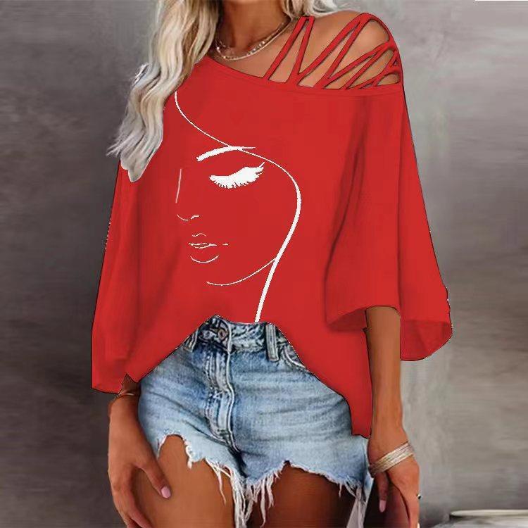 Spacewallart fashion stitching loose casual tops, lightweight apparel with stitched design, perfect for everyday casual wear.
