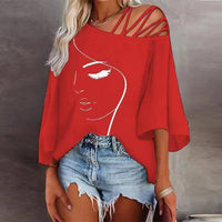 Spacewallart fashion stitching loose casual tops, lightweight apparel with stitched design, perfect for everyday casual wear.