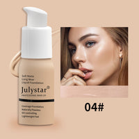 Spacewallart liquid concealer and foundation makeup bottle, close-up of the beauty product with applicator and label details.