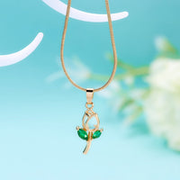 Elegant tulip-shaped necklace from Spacewallart, featuring a delicate floral pendant on a fine chain for stylish accessories.
