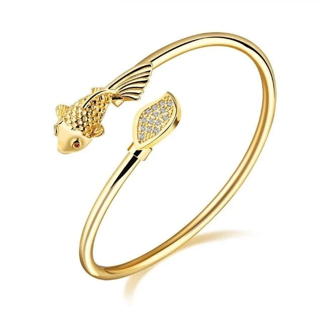 Gold copper bracelet from Spacewallart accessories collection, featuring a sleek, polished design on a neutral background.