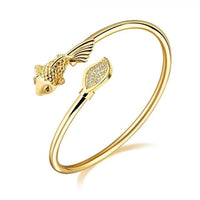 Gold copper bracelet from Spacewallart accessories collection, featuring a sleek, polished design on a neutral background.