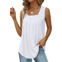 Light blue Spacewallart summer tank top for women, sleeveless apparel with a relaxed fit, perfect for warm weather.