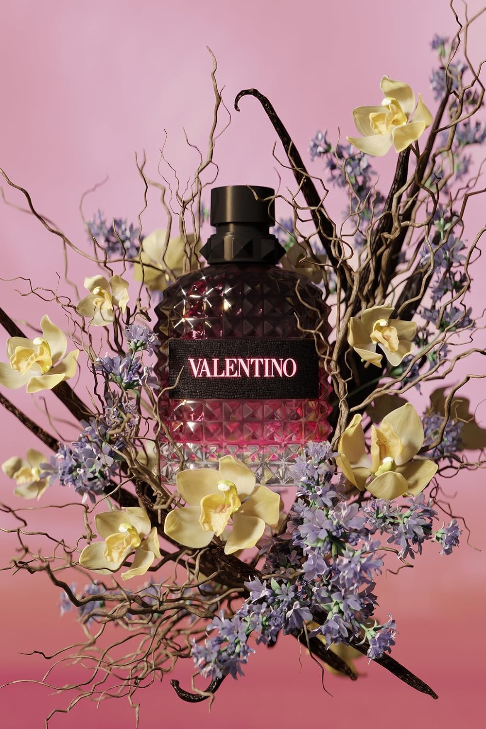 Valentino Uomo Born In Roma Intense Eau de Parfum for Men, 3.4 oz, with sleek bottle design and elegant branding.