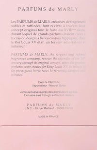 Parfums de Marly Delina floral parfum for women, featuring a 75ml bottle with rose and floral notes, elegant design.