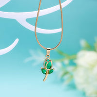 Elegant tulip-shaped necklace from Spacewallart, showcasing a delicate floral pendant on a fine chain.