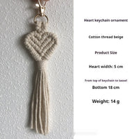 Hand-woven key accessories by Spacewallart, small creative gift, featuring colorful, intricate textile designs on apparel accessories.