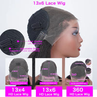 Spacewallart HD Lace Frontal Wig showcasing natural hairline and layered dark hair for a seamless, stylish look.