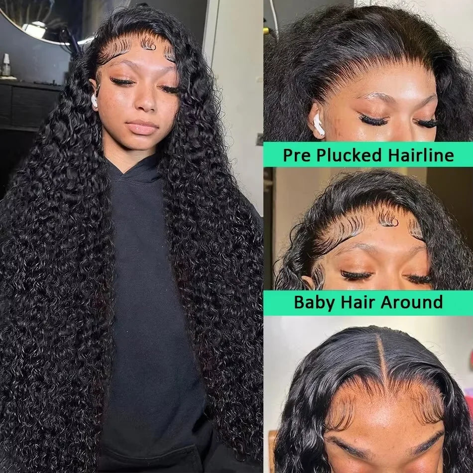 Curly human hair wig from Spacewallart featuring voluminous, natural-looking curly hair style and rich brown color.