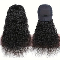 Water wave human hair headband wig from Spacewallart with natural, flowing waves and a comfortable headband style.