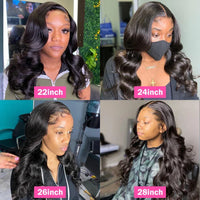 Body Wave Lace Front Wig by Spacewallart showcasing long, wavy hair with a natural-looking lace front for a seamless hairline.