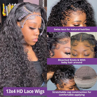 Transparent HD lace frontal curly wig by Spacewallart, showcasing natural curly hair with a clear lace front for seamless styling.
