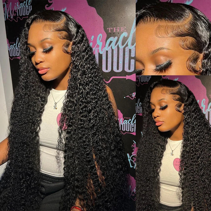 Deep Wave Frontal Wig by Spacewallart with curly, deep wave texture and natural hairline, showcased on a mannequin.
