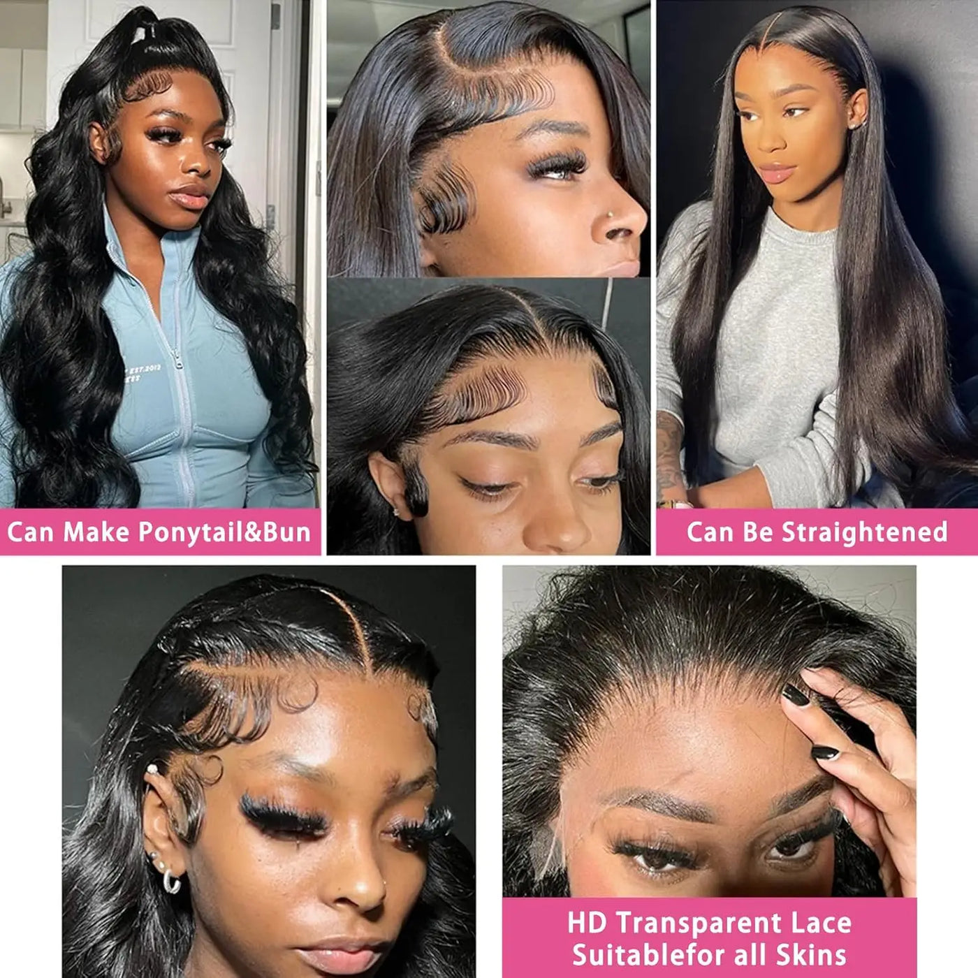 Body wave human hair wig by Spacewallart featuring natural waves, full cap design, and soft, luxurious hair texture.