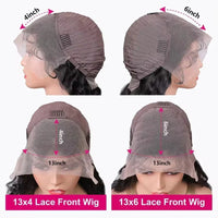 Water Wave Lace Front Human Hair Wig by Spacewallart, showing the natural water wave texture and lace front design.