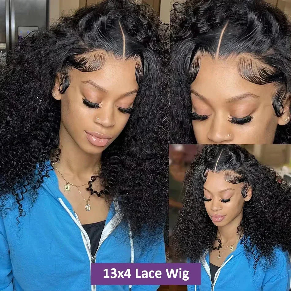 Deep curly bob wig by Spacewallart featuring voluminous, textured hair with a sleek, modern style.