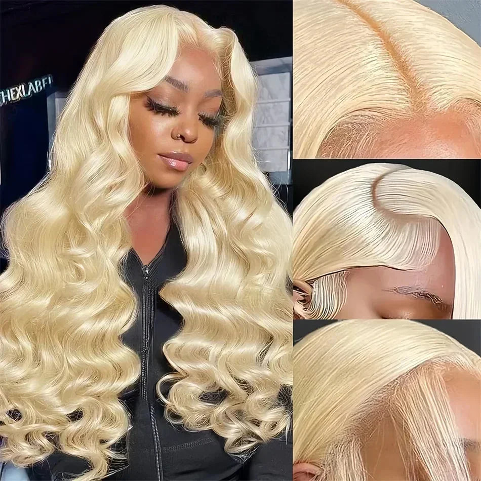 Transparent lace Brazilian human hair wig by Spacewallart featuring natural hair texture and clear lace for seamless wear.