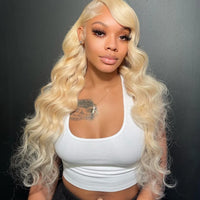 Transparent lace Brazilian human hair wig by Spacewallart, showcasing a natural-looking, silky hair wig with lace front detail.