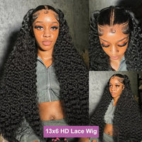 Transparent HD lace frontal curly wig by Spacewallart, showcasing natural, voluminous curls and clear lace detail.
