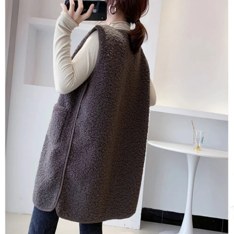 Loose coat from Spacewallart, showing a relaxed fit and casual style in neutral fabric on a hanger.