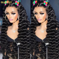 HD Loose Deep Wave Frontal Wig by Spacewallart, featuring natural-looking deep wave hair with a full frontal lace for a seamless finish.