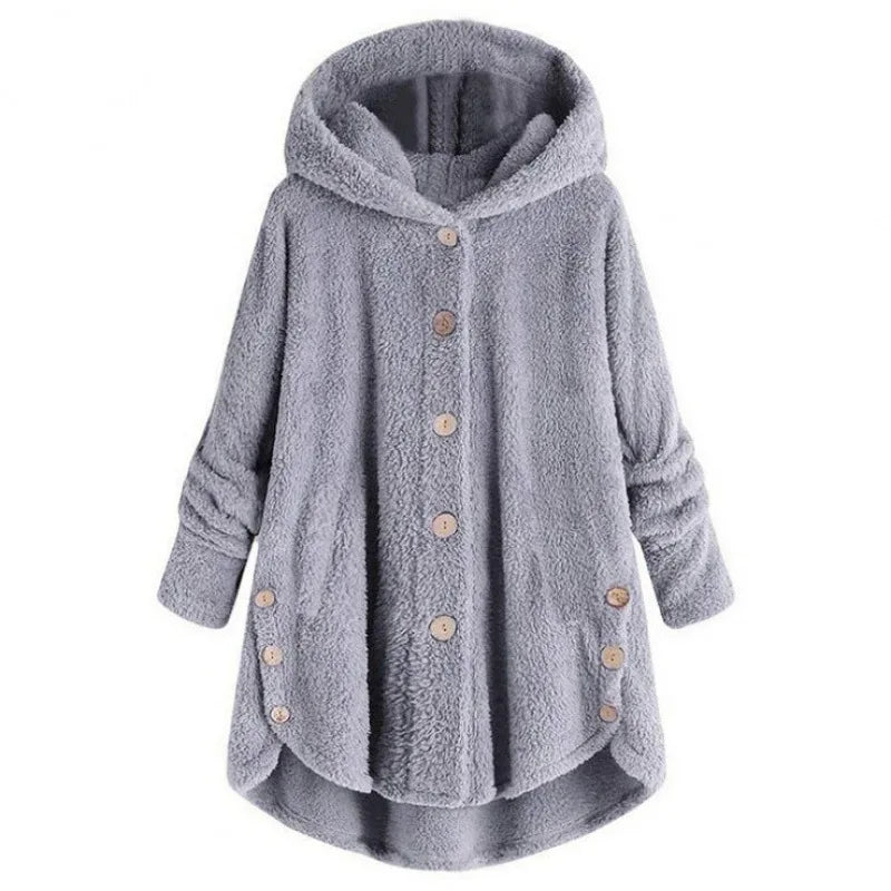 Spacewallart plush hoodie in soft fabric featuring a cozy design, perfect for comfortable casual wear.