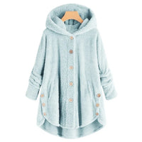 Spacewallart plush hoodie, cozy apparel shown in a soft fabric image with a relaxed fit and stylish design.