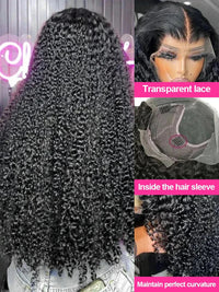 High density loose deep wave HD lace wig from Spacewallart, showcasing full, voluminous deep wave hair with lace front for natural look.