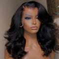 Body Wave Bob Wig by Spacewallart, showcasing a natural-looking hair wig with soft waves and a stylish bob cut.