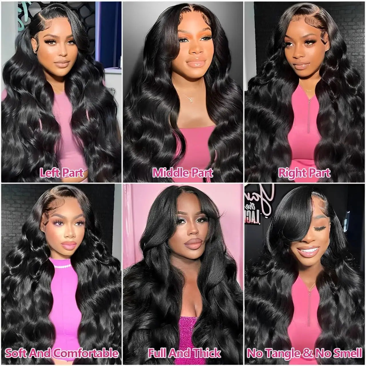 Curly body wave human hair wig by Spacewallart featuring natural curls and a voluminous style, shown in a close-up image.