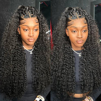HD Deep Wave Curly Lace Front Hair Wig by Spacewallart featuring natural deep wave curls and a lace front for a seamless look