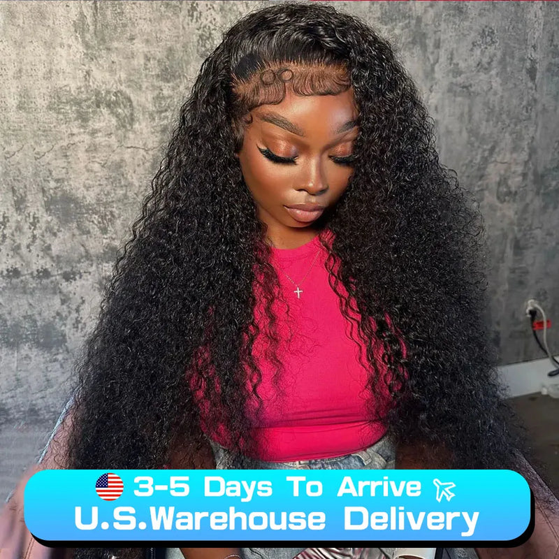 Deep Wave HD Lace Frontal wig by Spacewallart, showcasing natural deep wave hair with lace frontal for a seamless hairline.