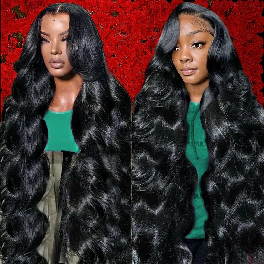 Spacewallart body wave human hair curly wig with voluminous, natural-looking curls and a realistic hairline for a stylish appearance.