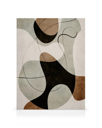 Colorful Vivid Shapes No1 canvas print by spacewallart featuring abstract geometric patterns on a stretched canvas.
