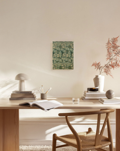 William Morris Anemone canvas print by spacewallart, featuring vibrant floral artwork on a textured canvas surface.