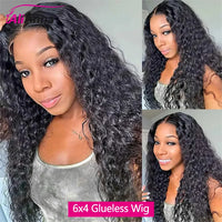 Spacewallart curly wave glueless hair wig shown on a mannequin head, featuring natural-looking curls and a seamless fit.