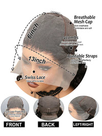 Deep wave lace front human hair wig by Spacewallart featuring curly texture and natural-looking hairline.