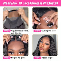 Spacewallart HD lace frontal curly glueless wig, natural hair texture, with voluminous curly style and seamless lace front for a realistic look.