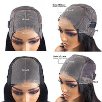 Spacewallart HD lace closure curly glueless wig showing natural curly hair texture and lace closure on a mannequin head.
